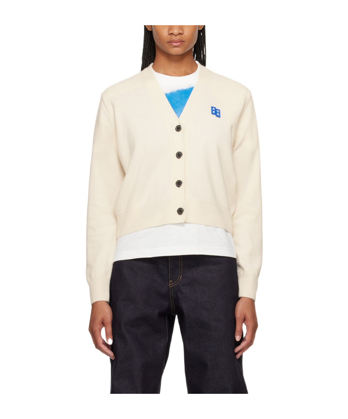 Shop Ader Error Button Logo Sweater In White