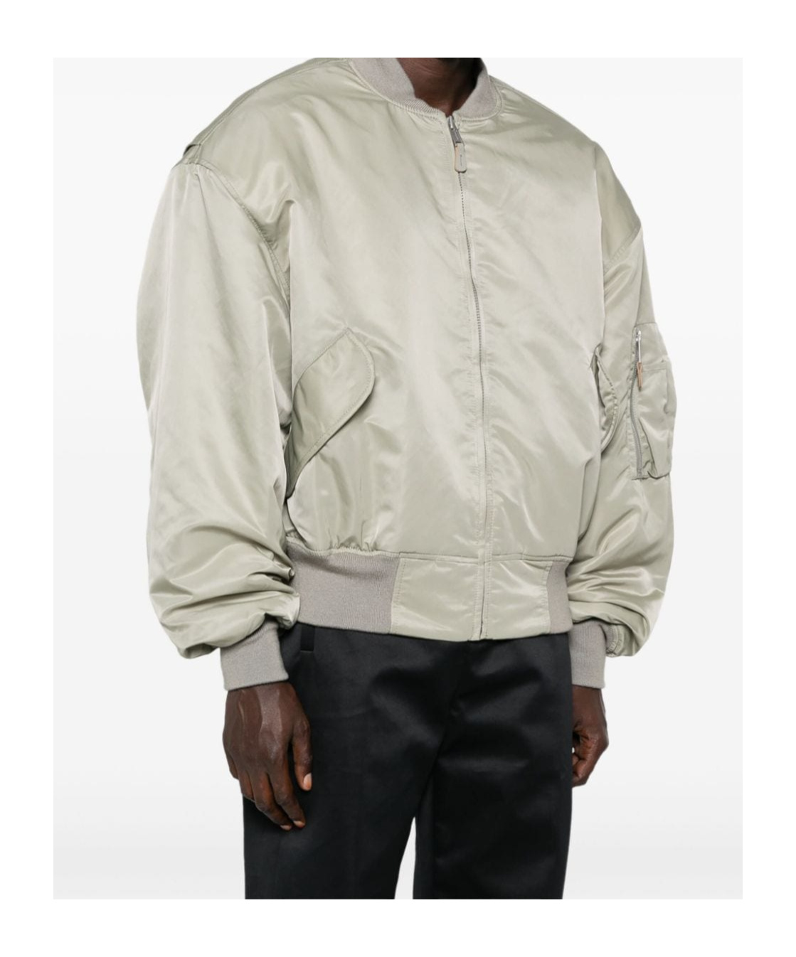 Entire Studios Broad Bomber Jacket In Nude