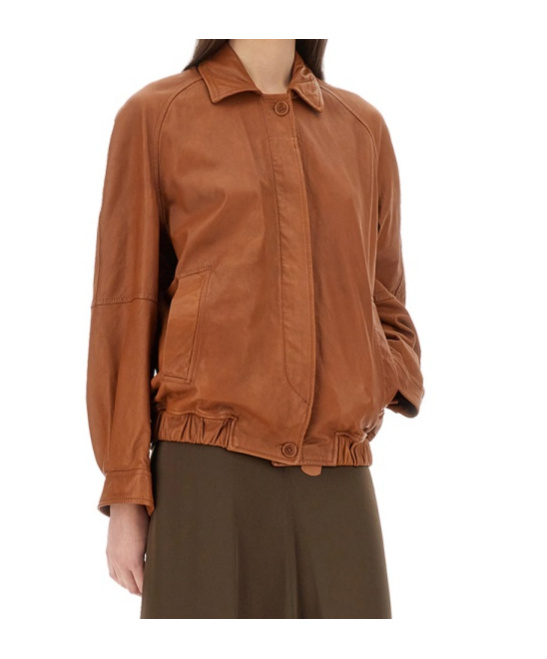 Salvatore Santoro Leather Jacket In Brown