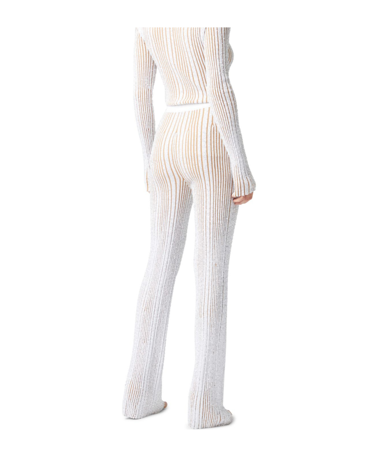 Missoni Flared Sequins Trousers In White