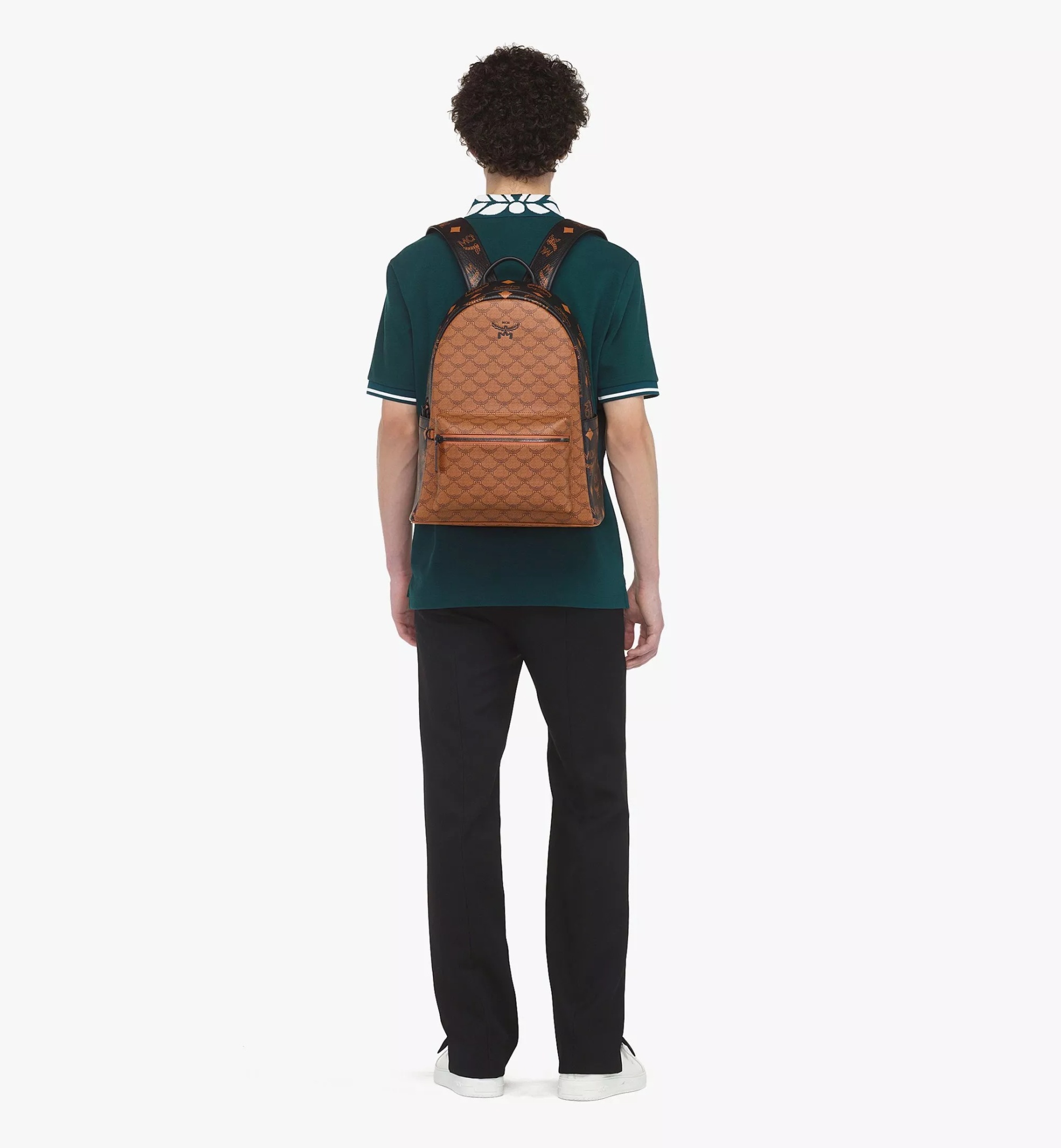 Mcm Small Stark Backpack In Brown