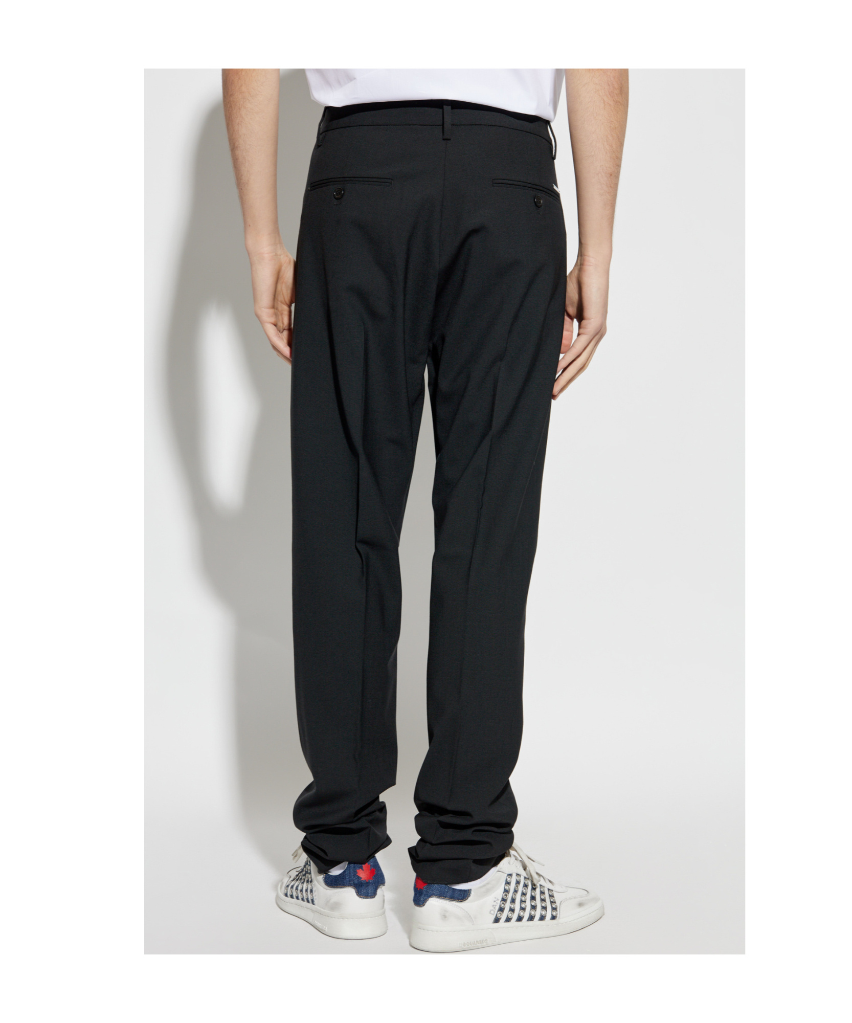 Dsquared2 Belt-loop Casual Pants In Black
