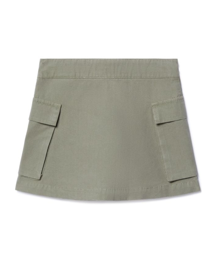 Off-white Ripsto Cargo Mini Skirt Kids In Gray