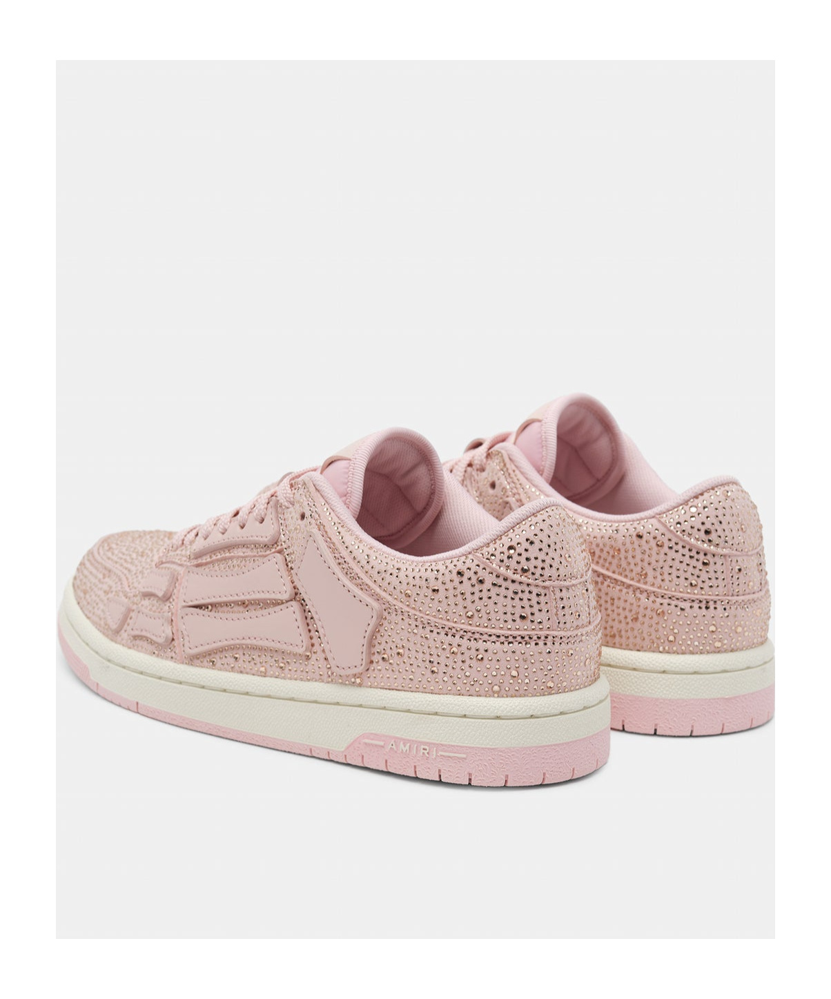 Amiri Skel Top Crystal-embellished Sneakers In Nude
