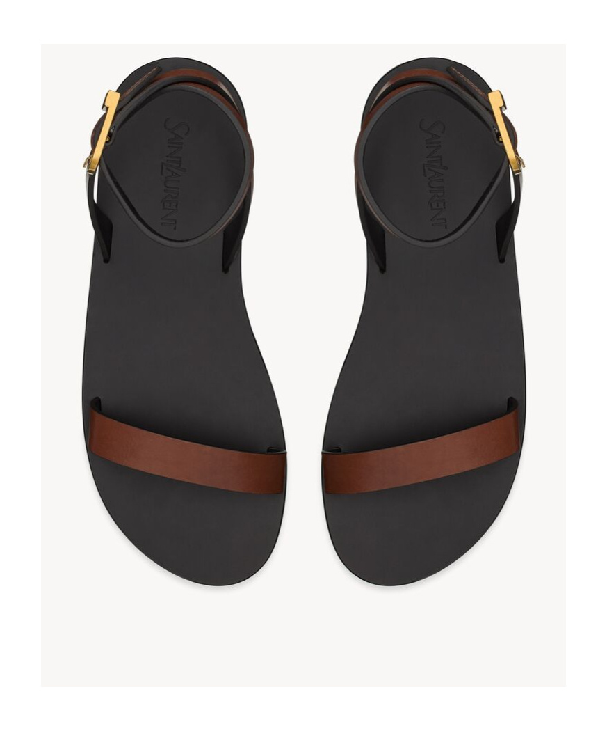 SAINT LAURENT SAHARA SANDALS IN SMOOTH LEATHER