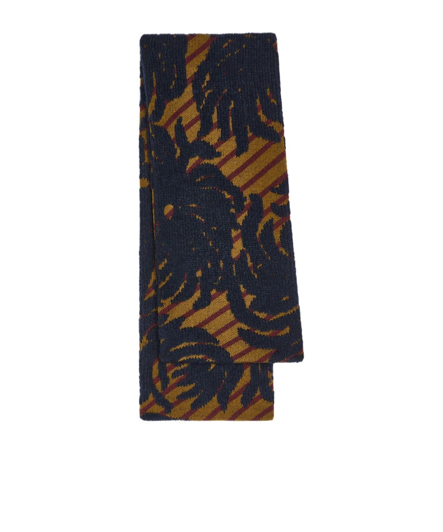Dries Van Noten Jacquard Wool Scarf In Blue