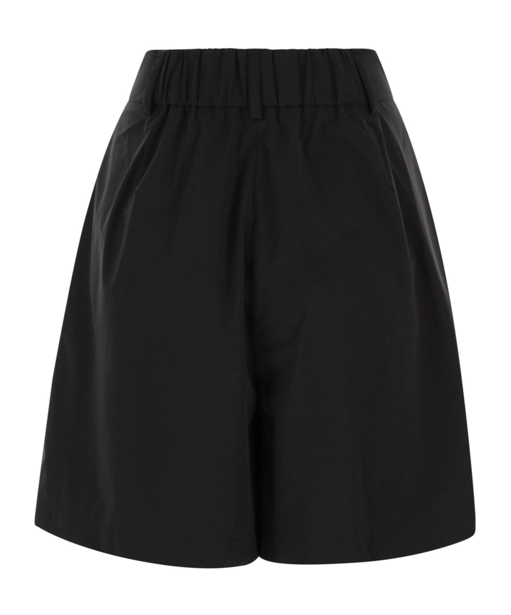 Herno Pleated Detail Shorts In Black