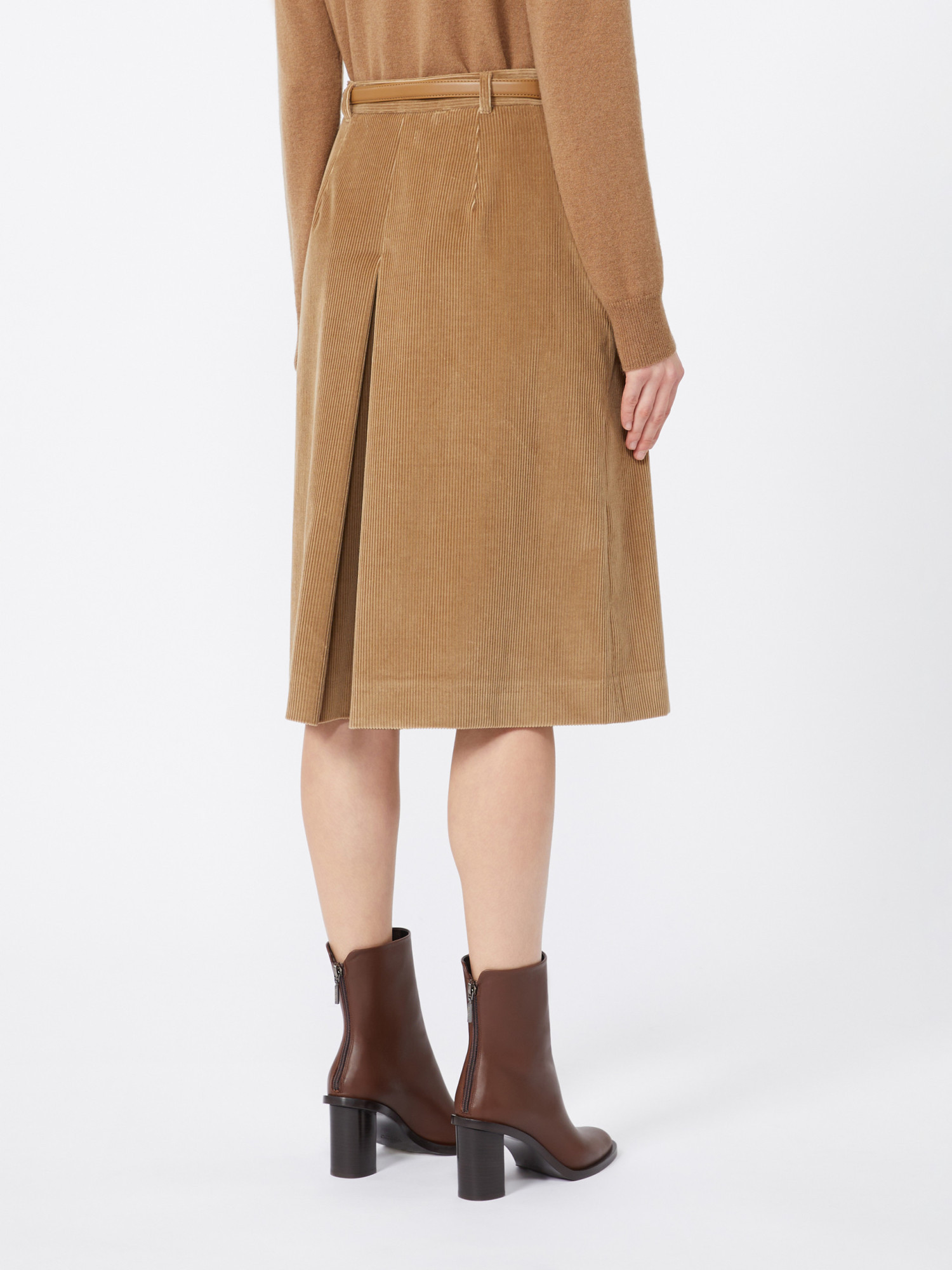 Max Mara Belt Loop Skirt In Brown