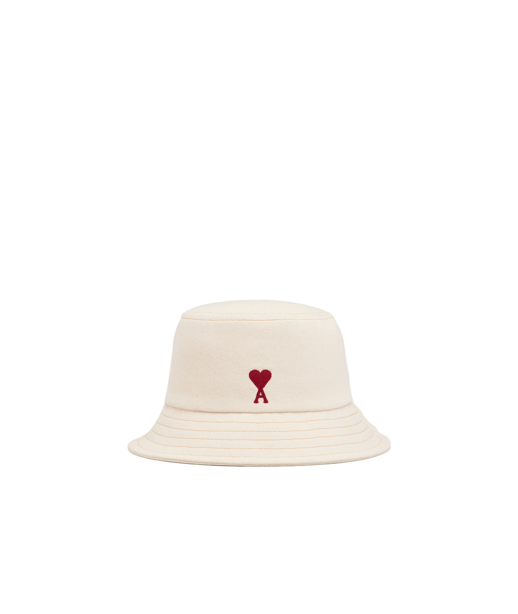 Ami Alexandre Mattiussi Ami Paris Red Adc Bucket Hat Accessories In White
