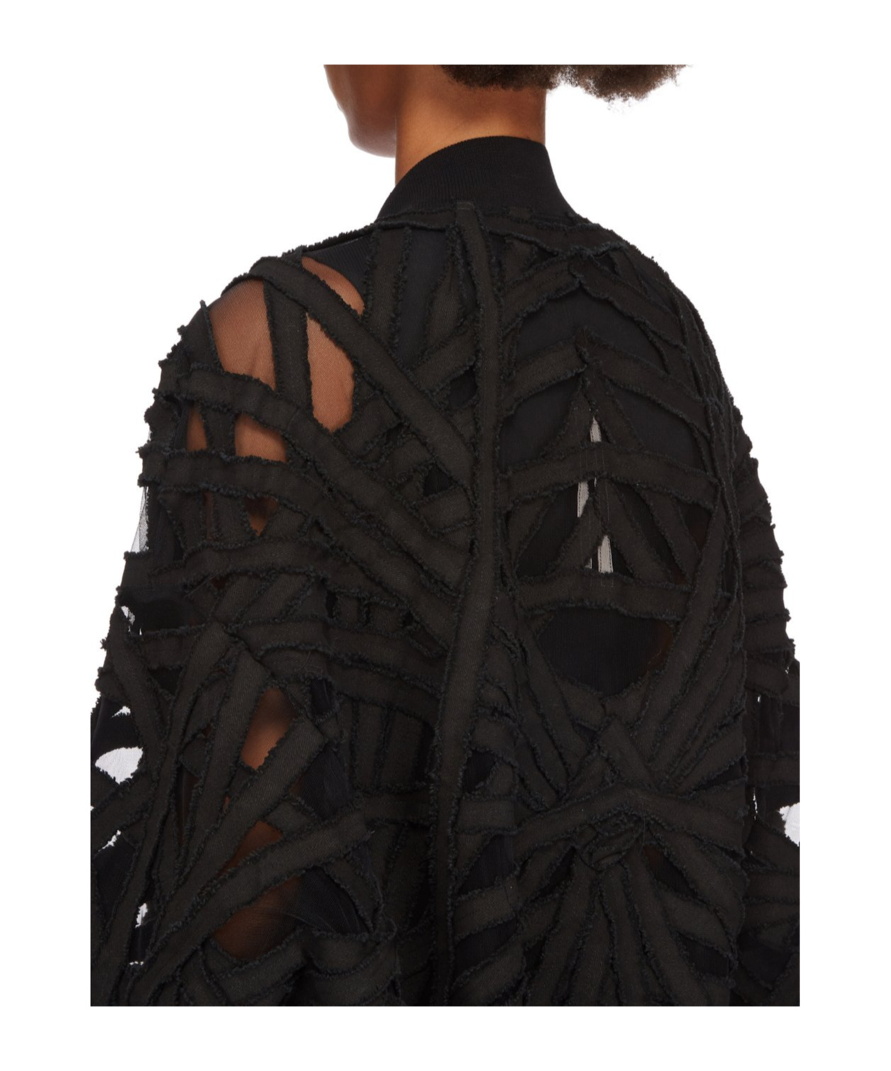 Rick Owens Peter Cut-out Detailed Flight Jacket In Black