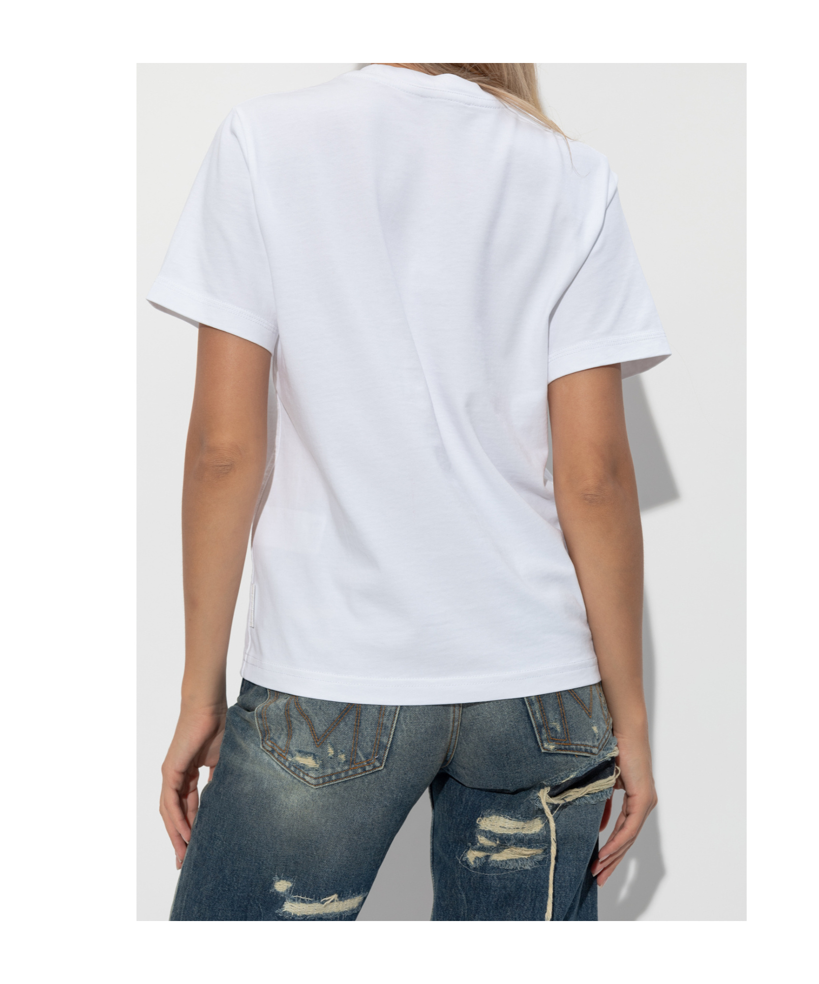 Marc Jacobs T Shirt With Patch Logo Design In White