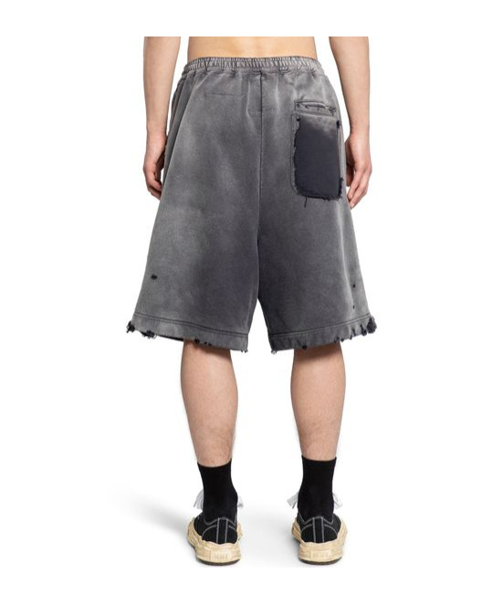 Miharayasuhiro Maison Mihara Yasuhiro Distressed Drawstring Shorts In Black
