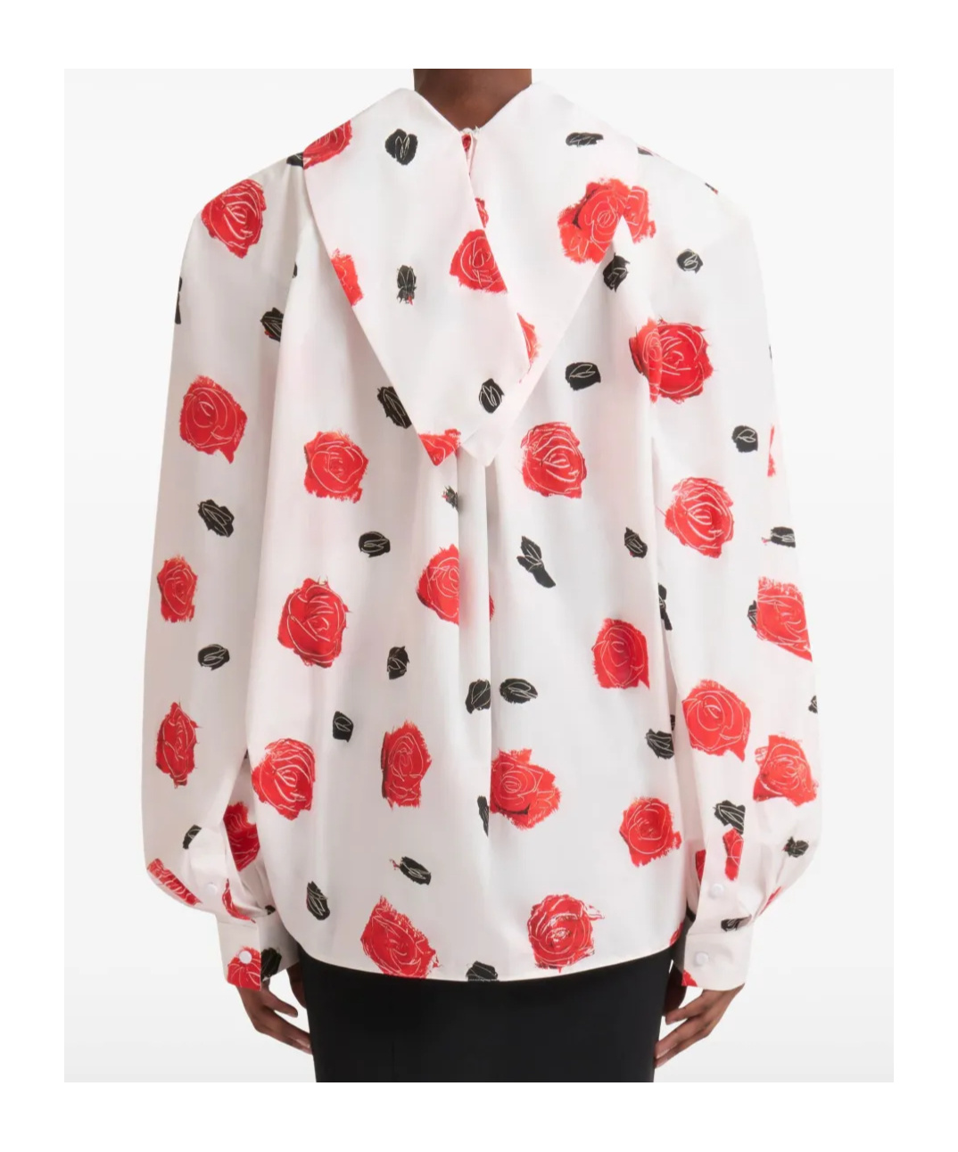 Marni Balloon Top With Long Raglan Sleeves Lily White In White
