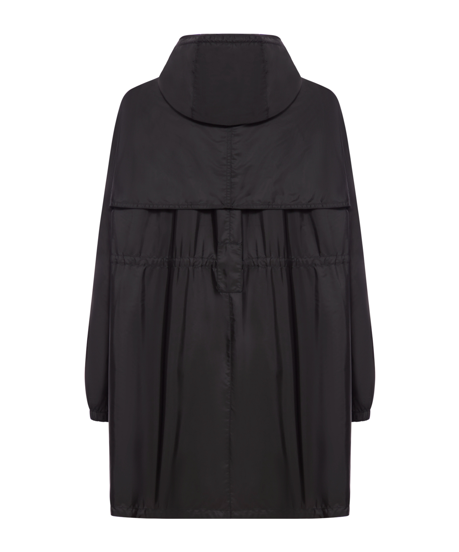 Prada Long-sleeved Coat In Black