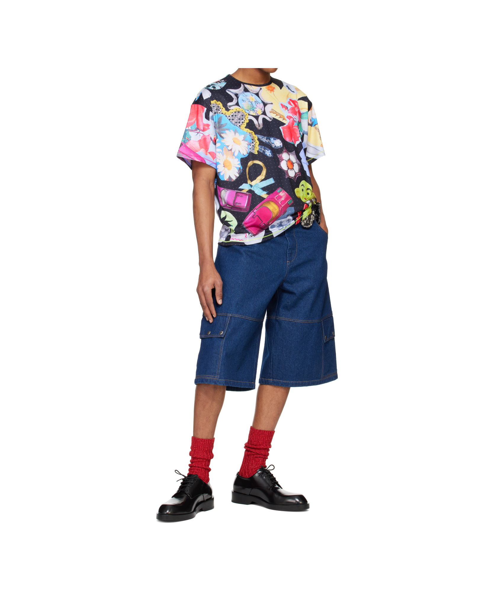 Chopova Lowena Multicolor Toy Box Oversized Short Sleeve T-shirt In Blue
