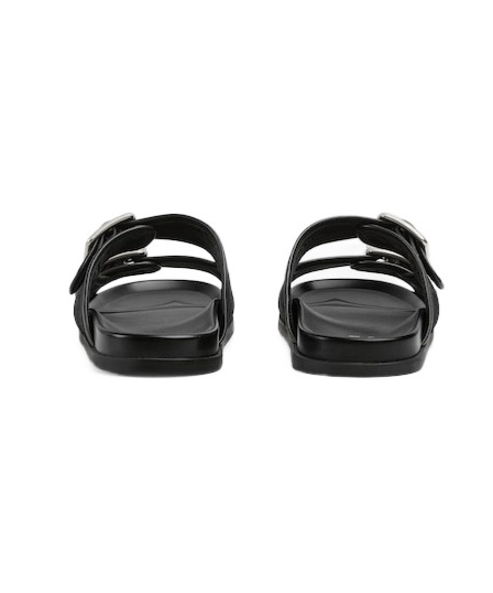 Gucci Men's Slide Sandal With Buckles