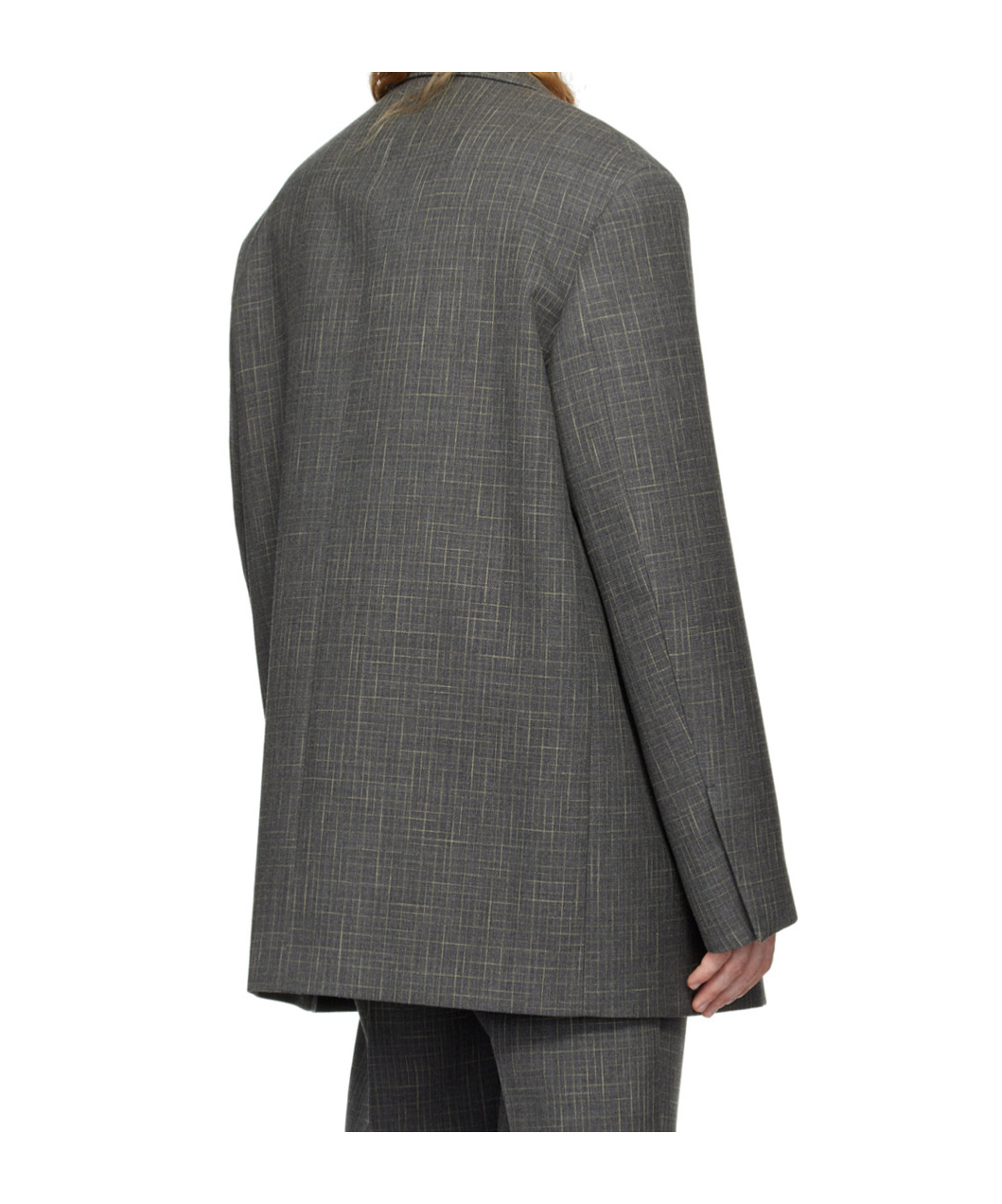Jil Sander Gray Virgin Wool Blazer In Black