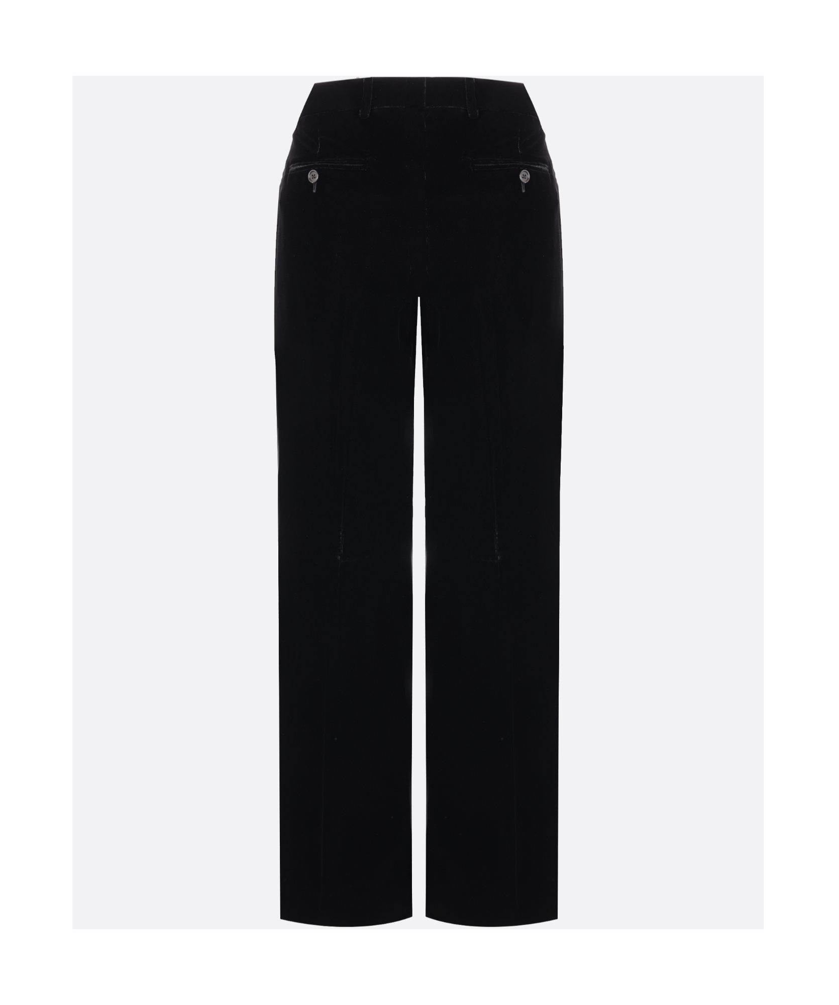 Tom Ford High-waist Wide-leg Velvet Trousers In Black