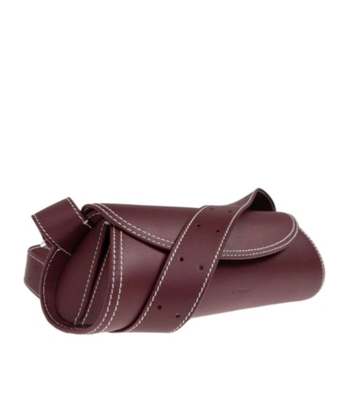 Jil Sander Cannolo Shoulder Bag In Red