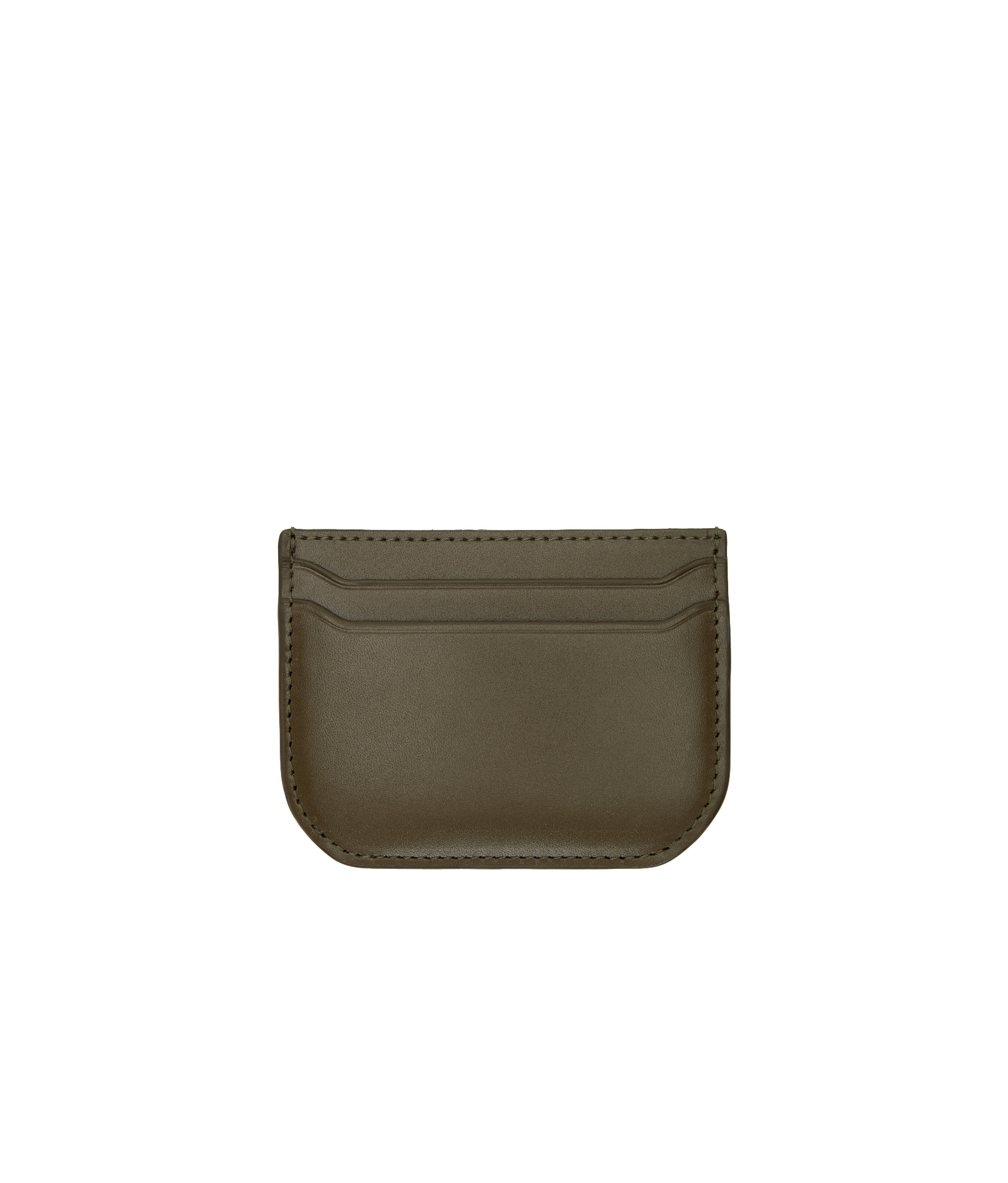 Lemaire Khaki Calepin Card Holder In Green