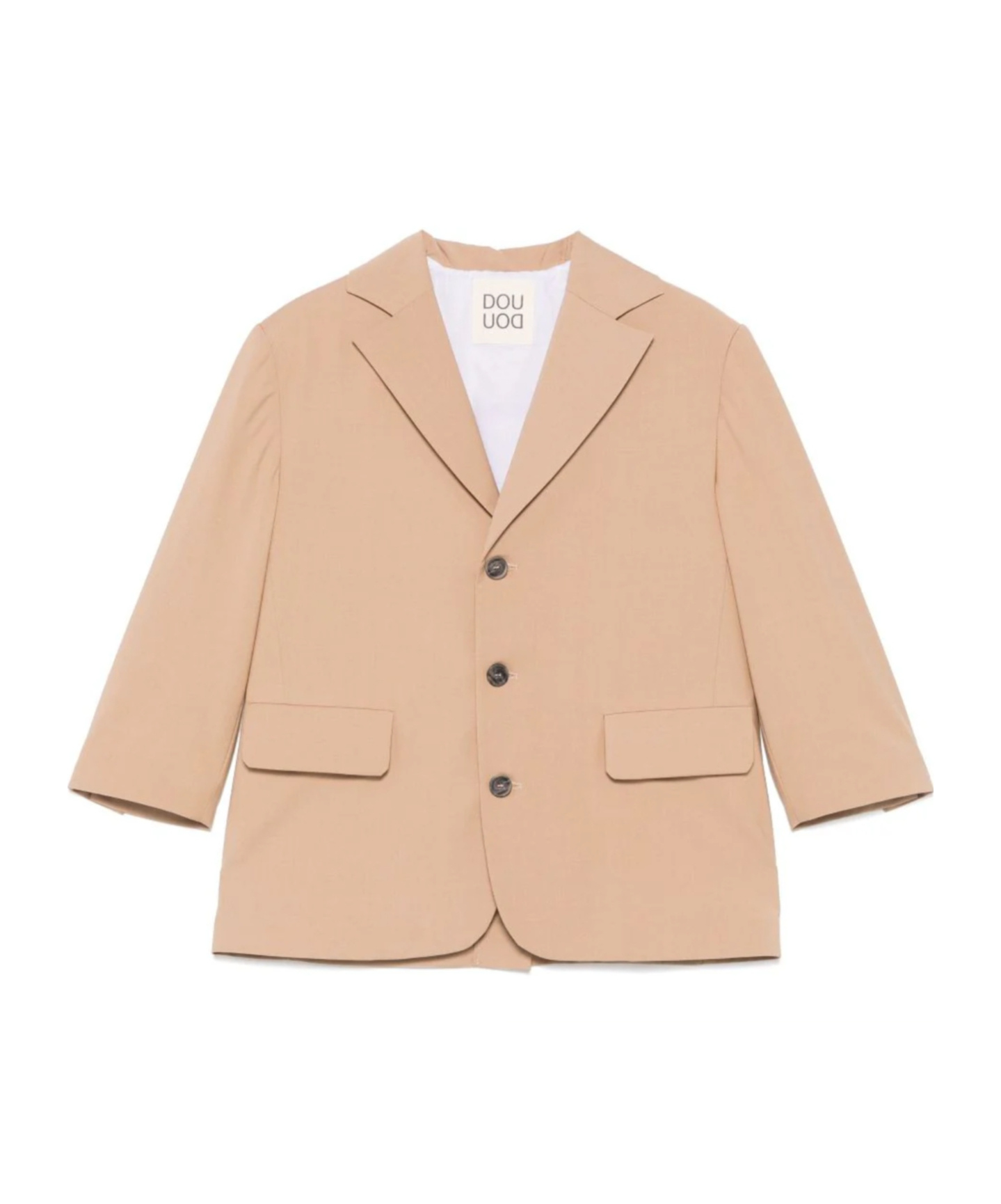 Shop Douuod Single-breasted Blazer In Nude