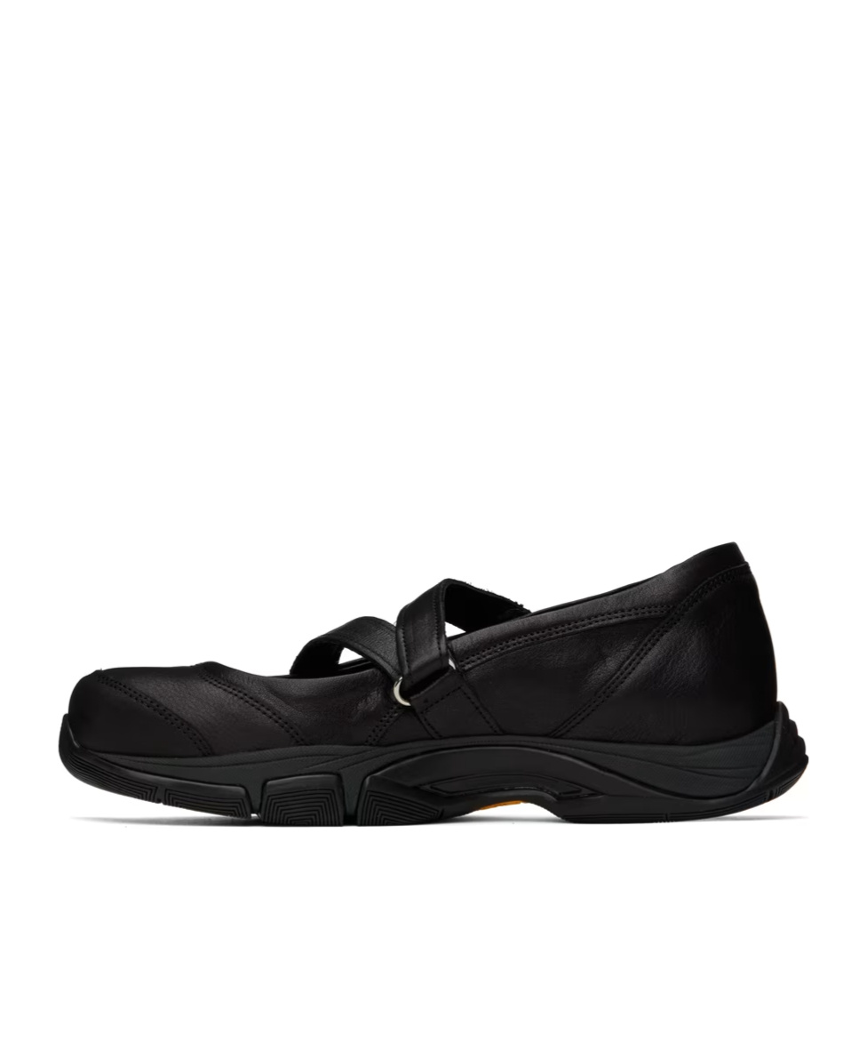 Our Legacy Logo-debossed Leather Sneakers In Black