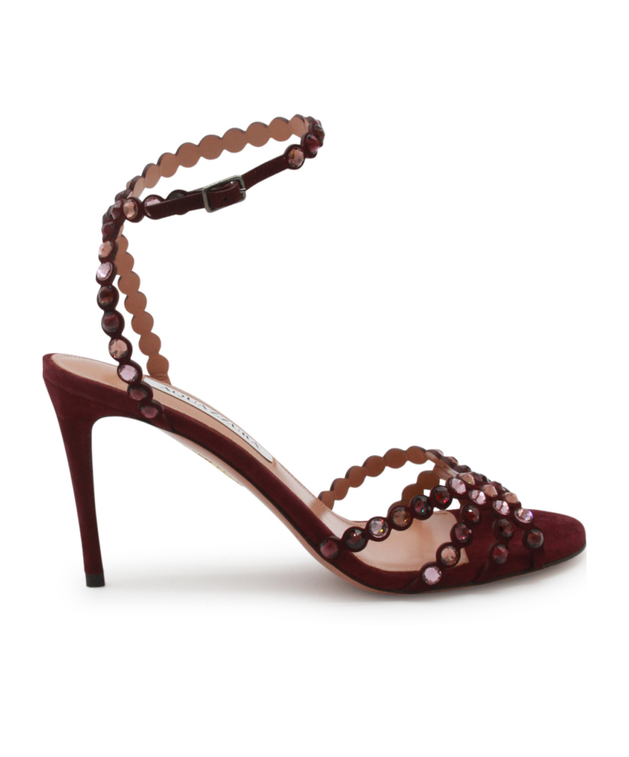 Aquazzura Round-toe High-heeled Sandals In Brown