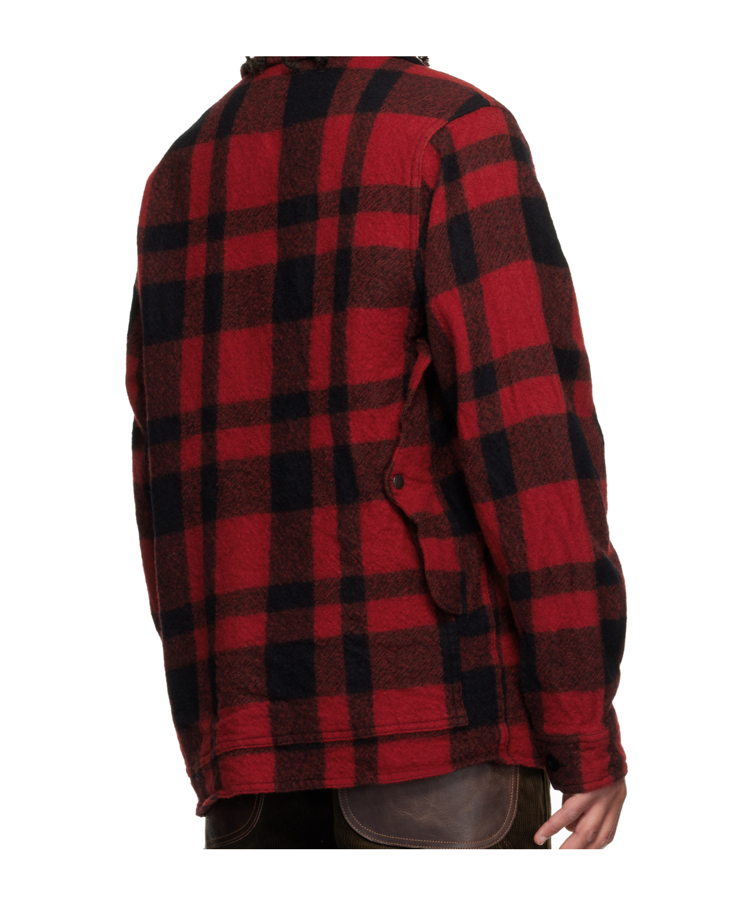 Junya Watanabe Checked Press-stud Shirt Jacket In Red