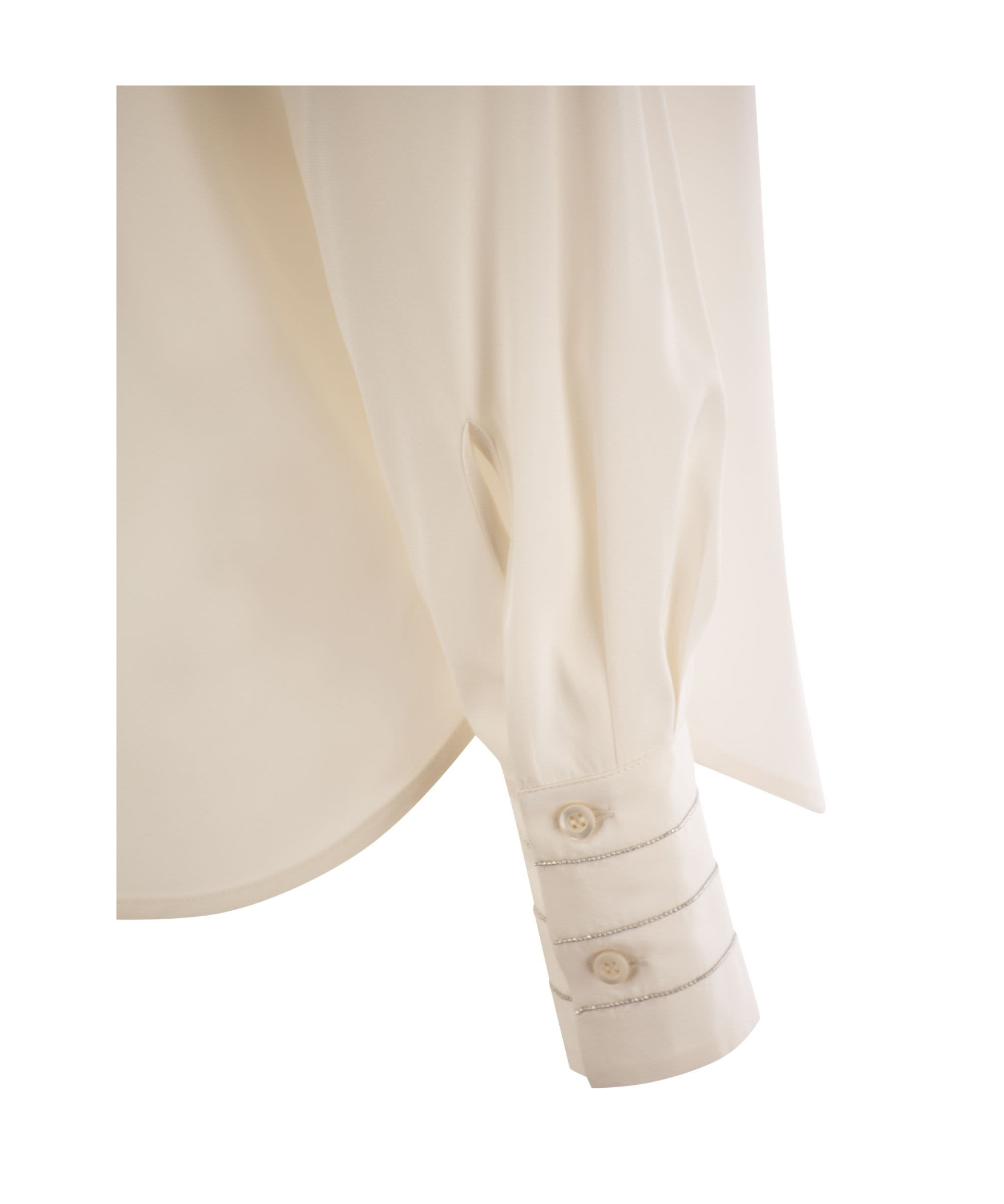 Peserico Silk Crepe Shirt In Nude