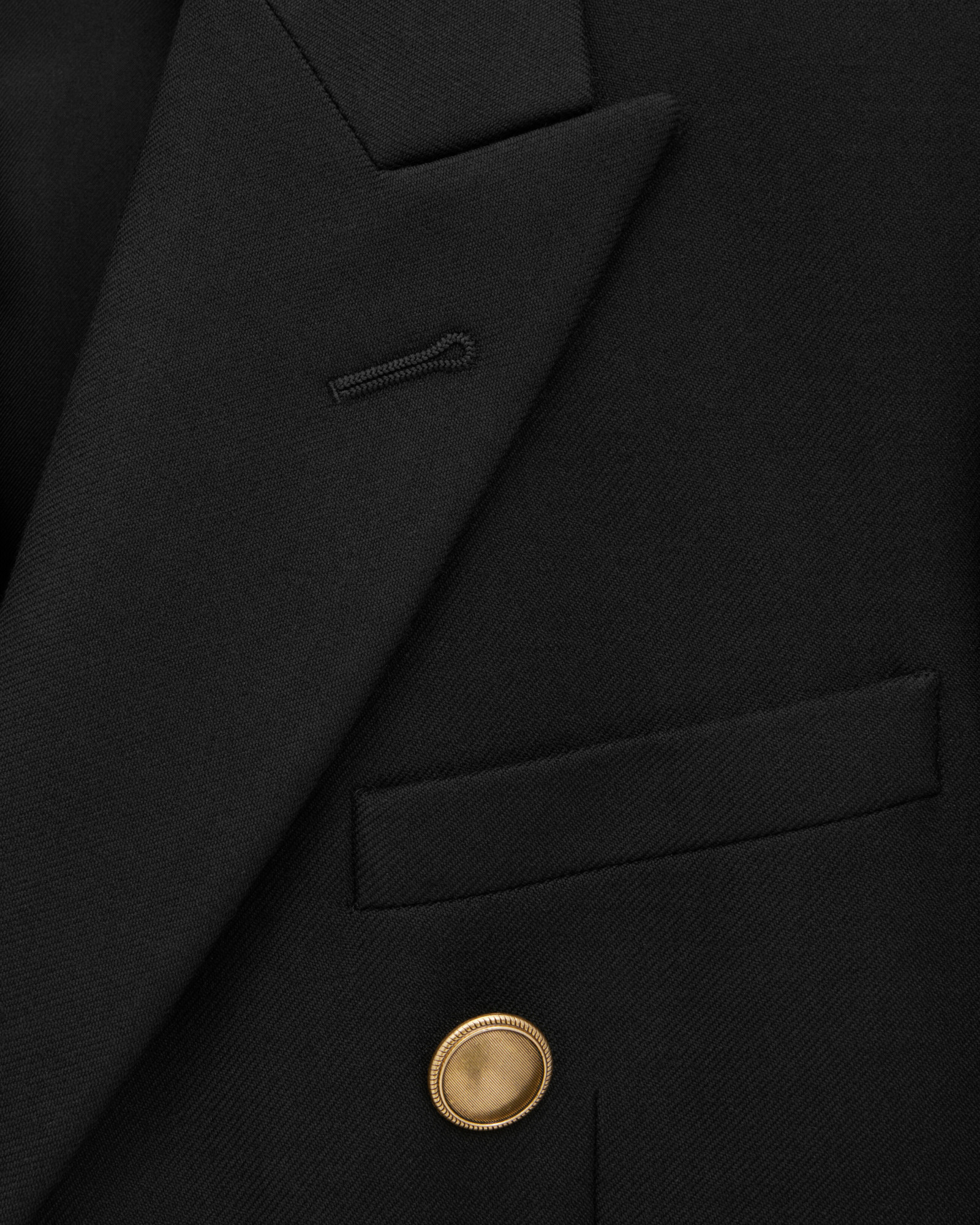 Saint Laurent Long-sleeved Suit Jacket In Black