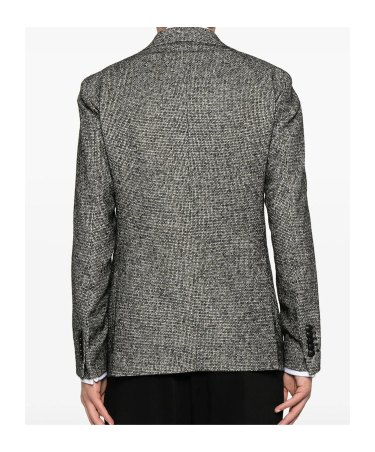 Tagliatore Long-sleeved Suit Jacket In Gray