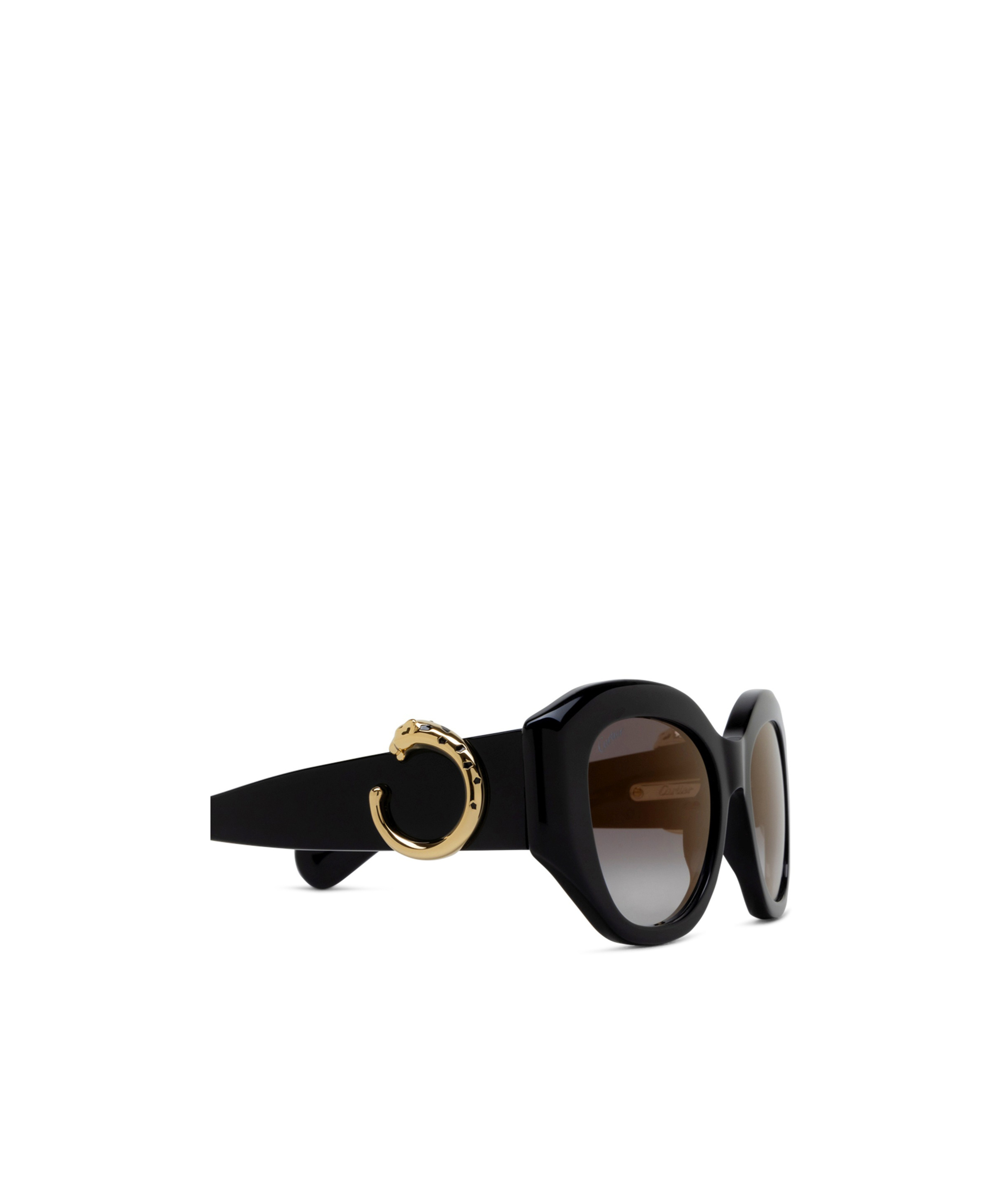 Cartier Panthere Square Frame Sunglasses In Black