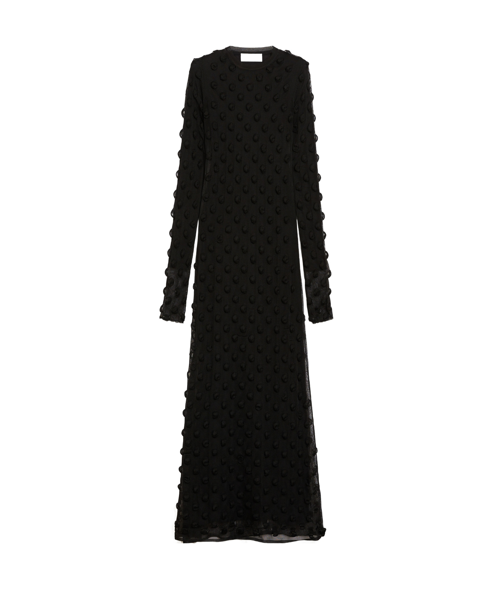 Sportmax Bubble Effect Sheer Dress In Black