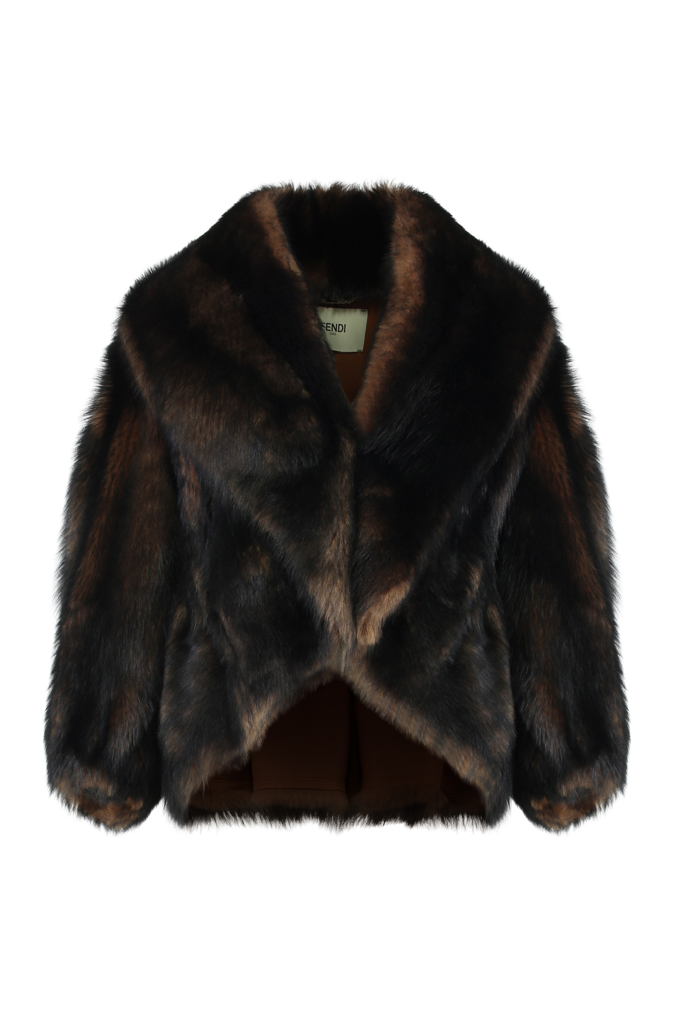 Fendi Textured Reversible Jacket In Brown