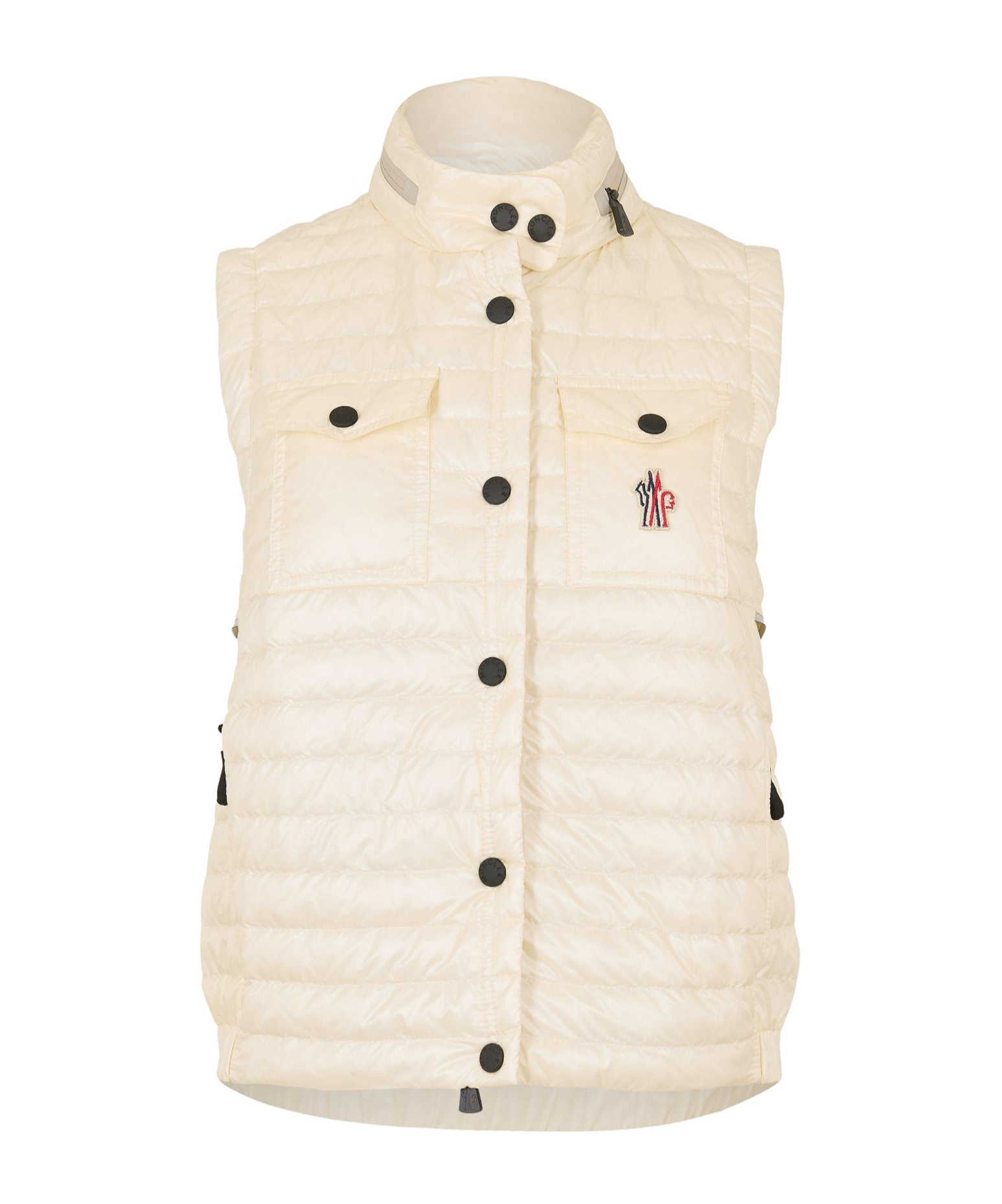 Moncler Down Vest In Nude