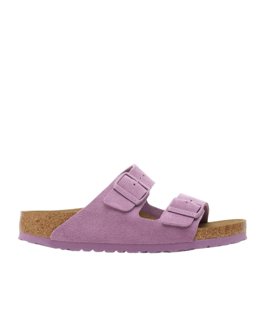 Birkenstock Arizona Double-buckle Slide Sandals In Purple