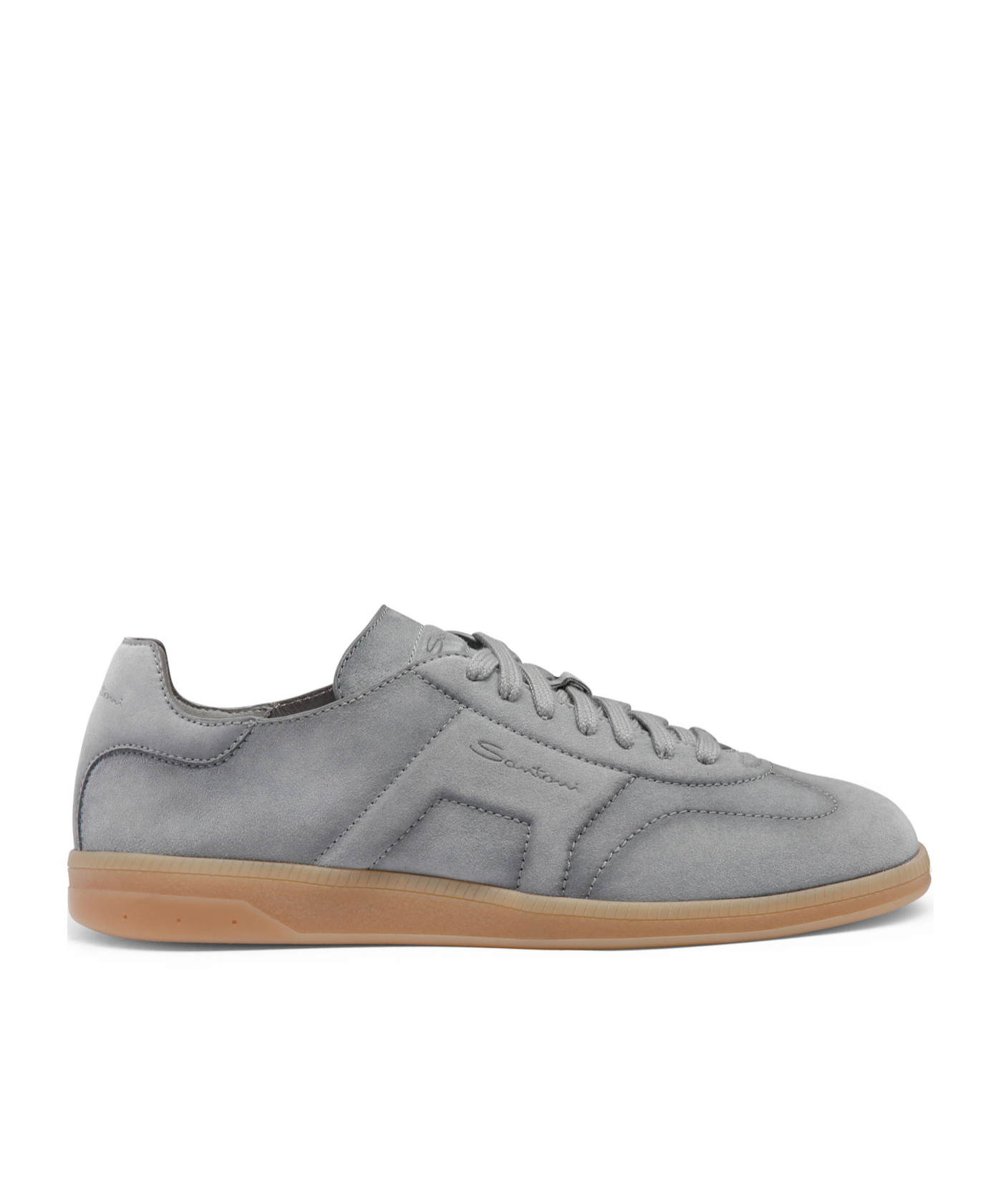 Santoni Suede Sneakers In Gray