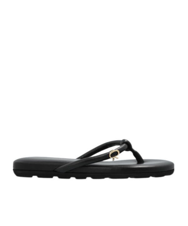 Gianvito Rossi Fiji Nappa Leather Flip-flops In Black