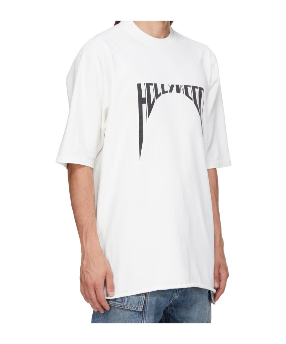 Rick Owens Drkshdw Drkshdw By Rick Owens Bold Graphic Print Oversized T-shirt In White