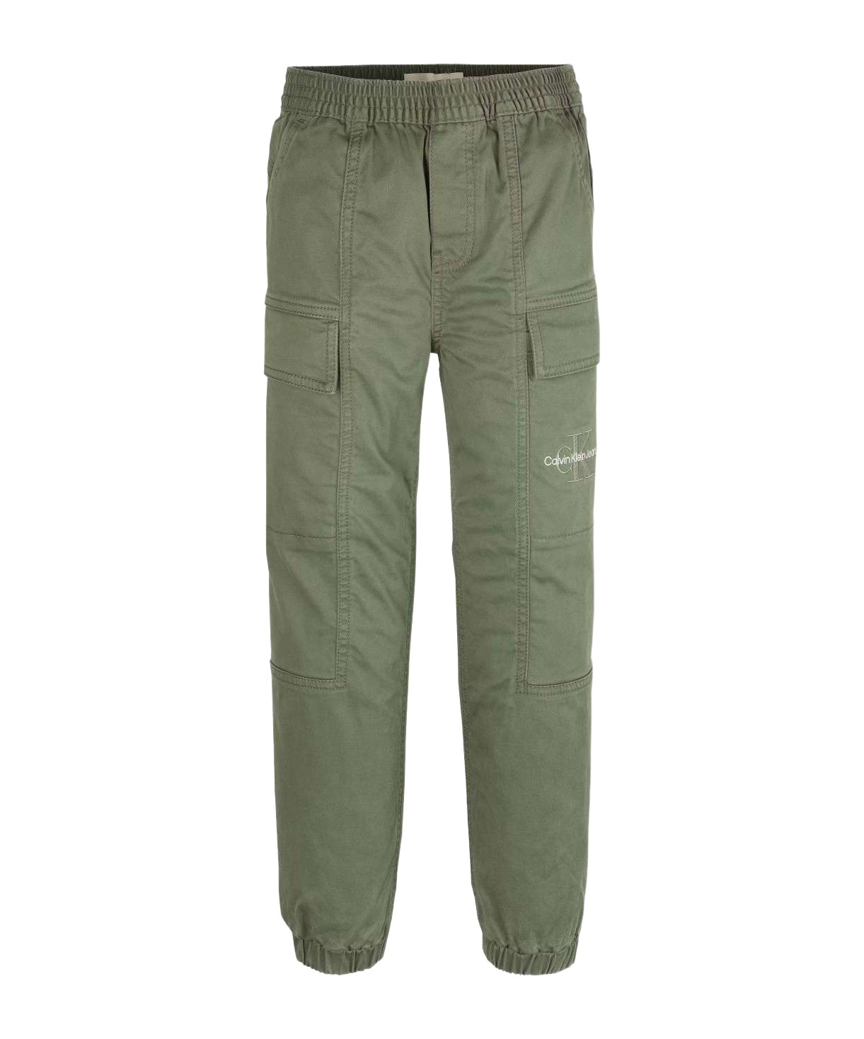 Calvin Klein Jeans Est.1978 Elastic Waist Casual Pants In Green