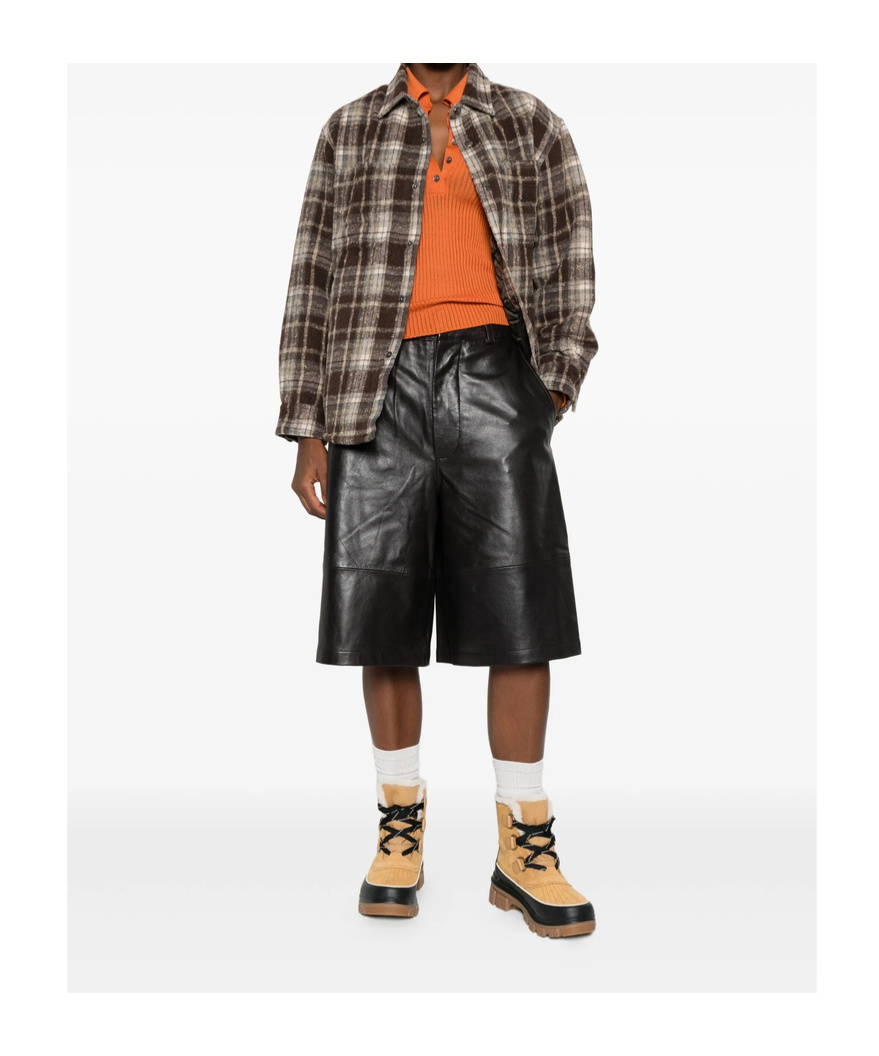 Dunst Flannel Checked Shirt In Brown