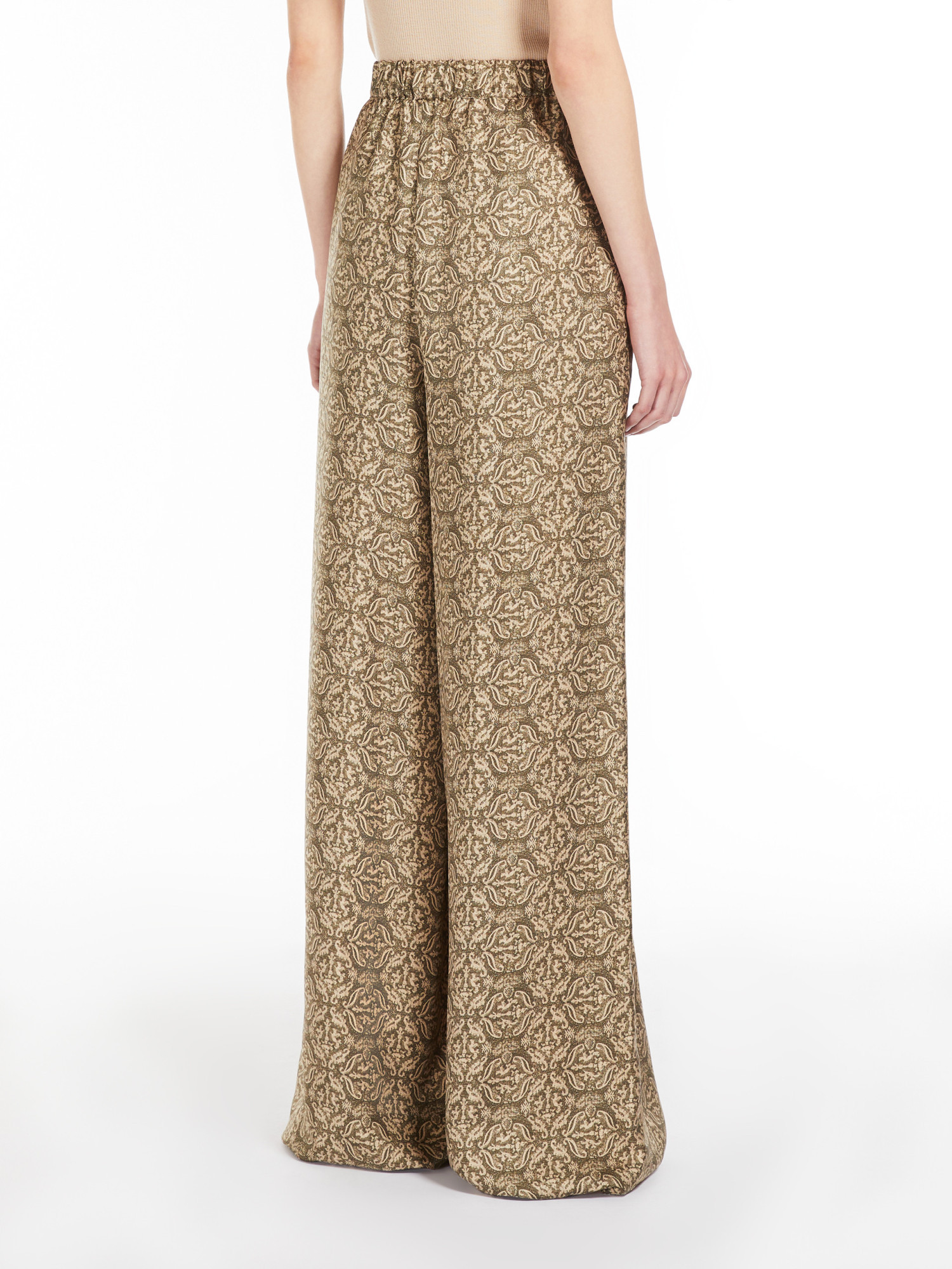 Max Mara Printed Trousers In Brown