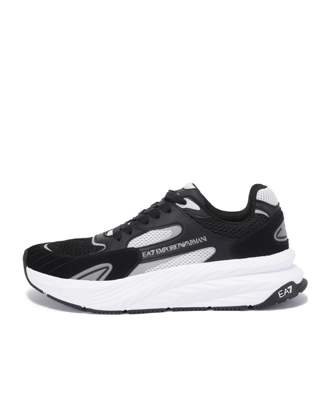 Ea7 Mesh Casual Sneakers In White