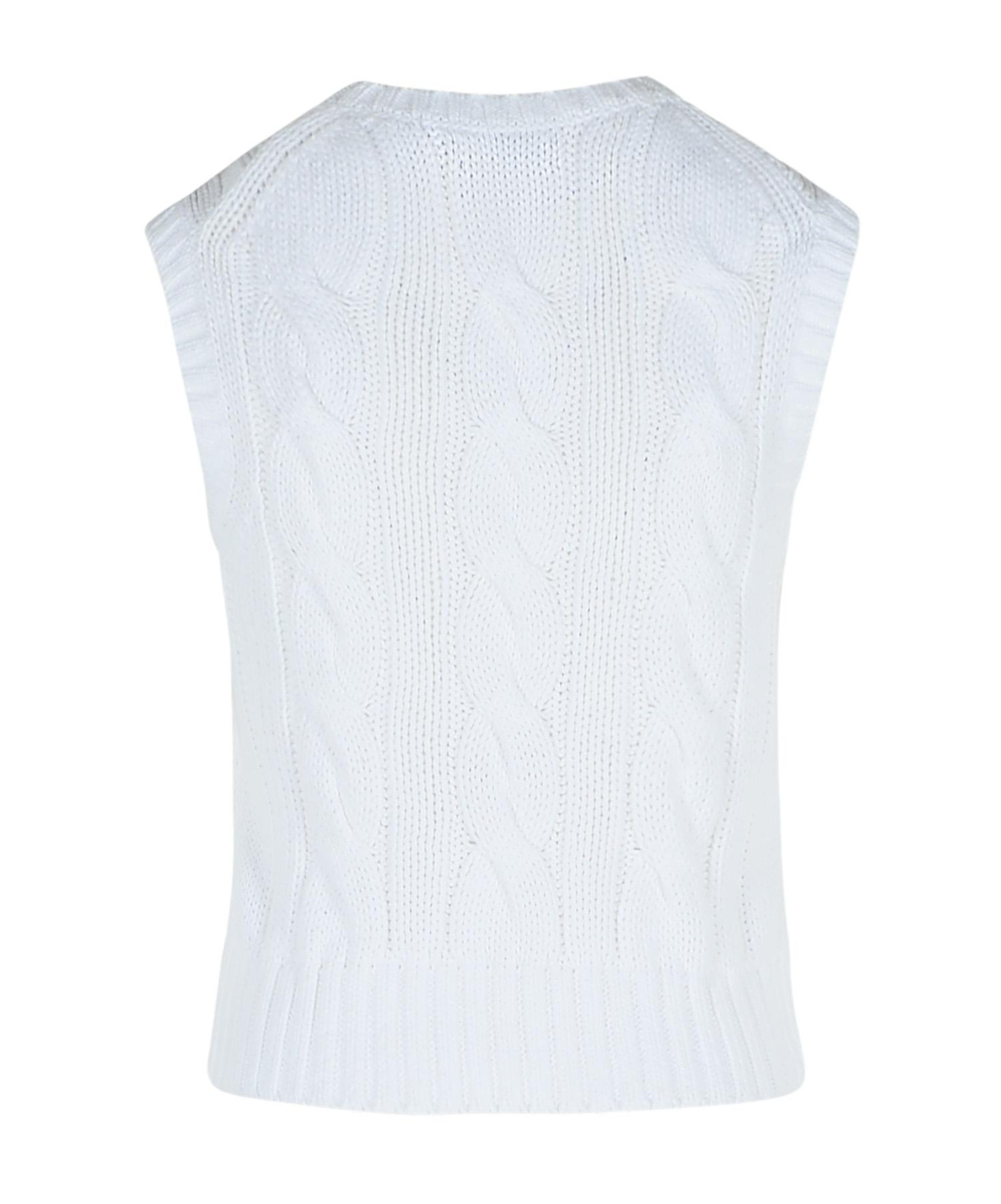 Polo Ralph Lauren Round-neck Knitted Vest In White
