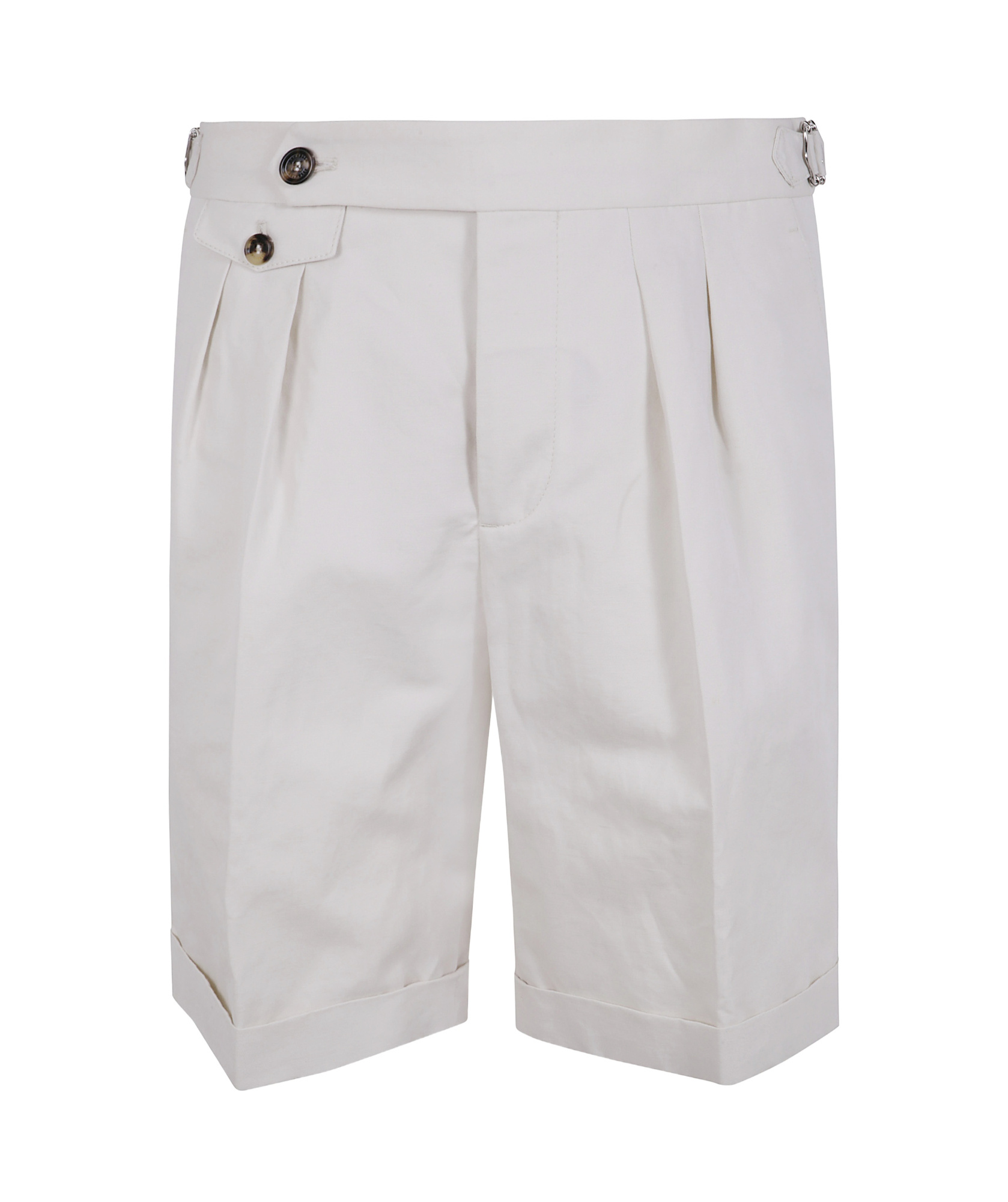 Brunello Cucinelli Pressed-crease Bermuda Shorts In White