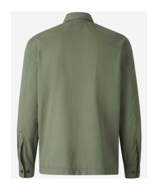 C.p. Company Logo-print Shirt Jacket In Green