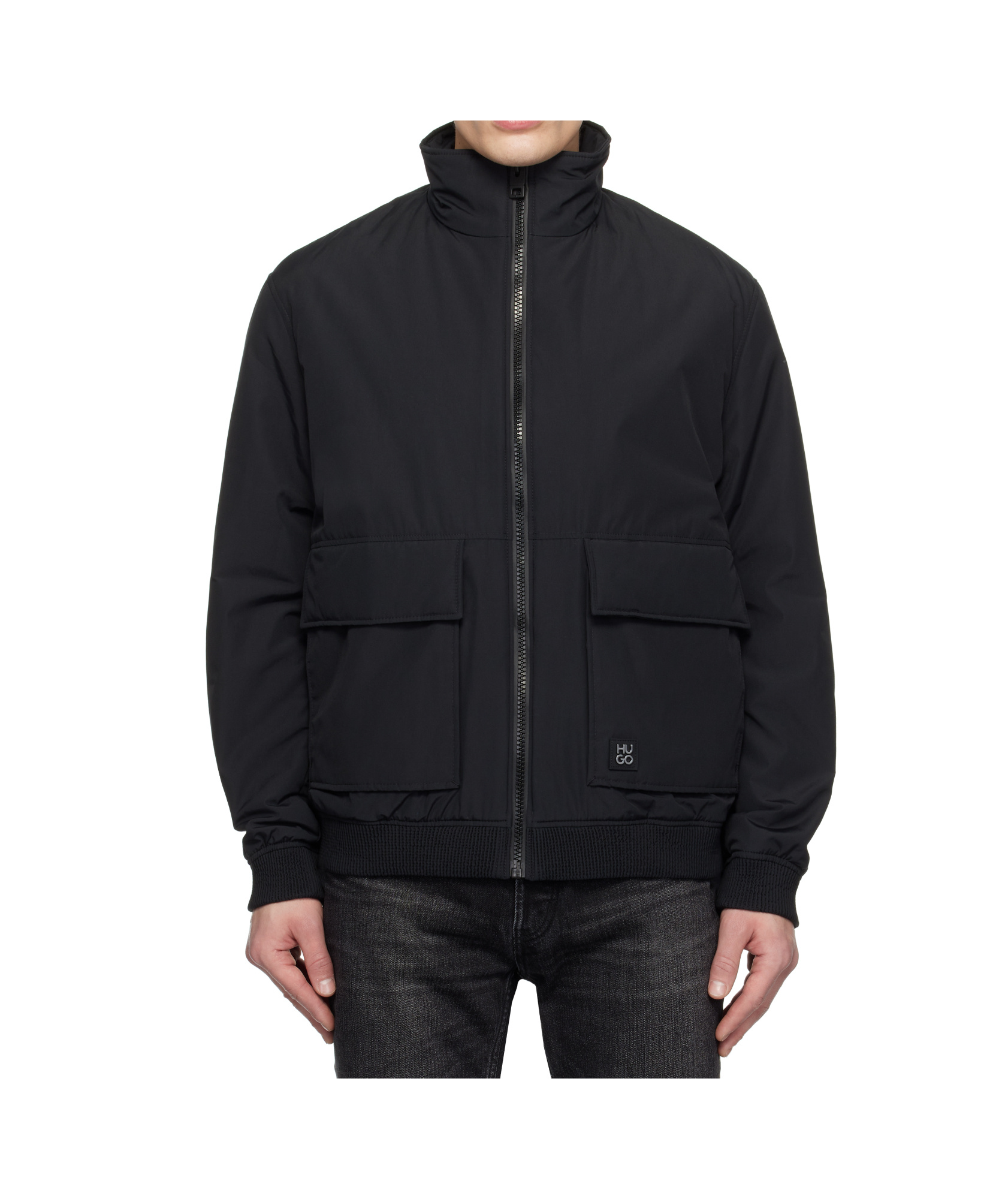 Hugo Boss Padded Bomber Jacket In Black