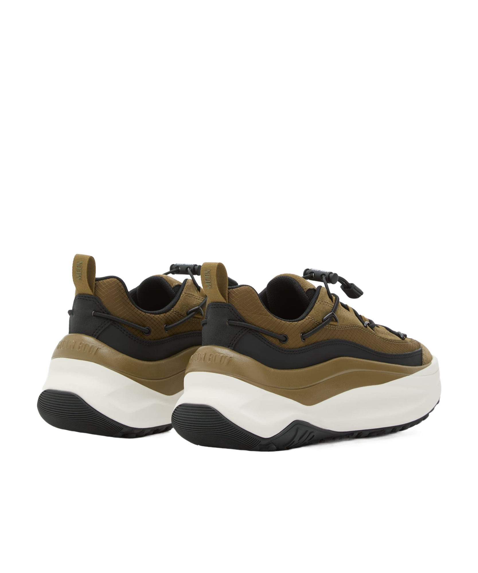 Moon Boot Moon247 Xlace Khaki Sneakers In Brown