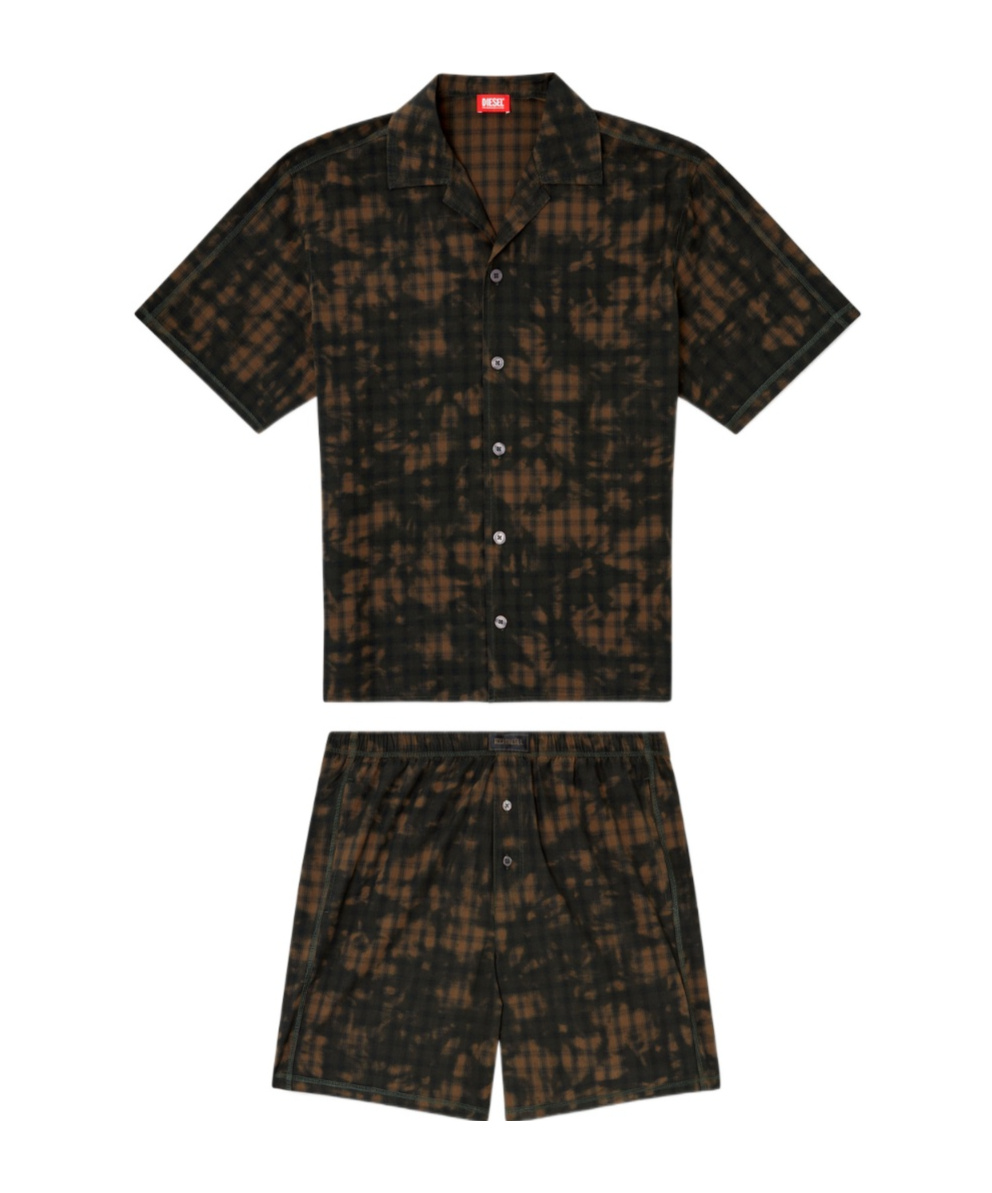 Diesel Horien Patterned Pyjama Set In Green