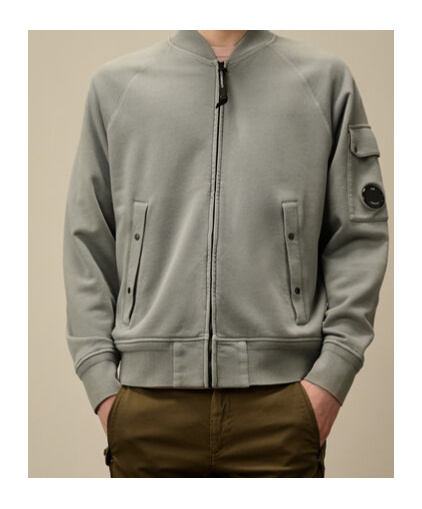 C.p. Company Full Zipper Sweater In Gray